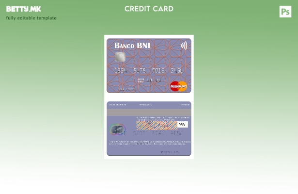 Модерен стил Шаблон за мастер картички Angola Banco de Negócios Internacional